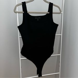 Scoop neck thong bodysuit
